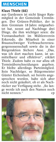 Bericht der BZ vom 18. Dezember 2009