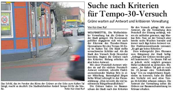 Bericht der BZ vom 3. Februar 2009