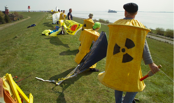 Menschenkette bei Brokdorf: Blick nach S&uuml;den