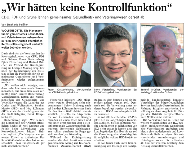 Bericht der BZ vom 22. Februar 2010