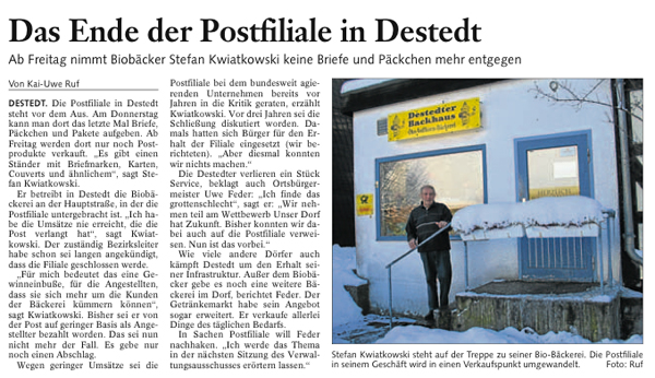 Bericht der BZ vom 5. Januar 2010