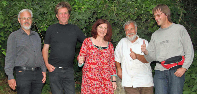 Hans-Dieter Rummert, Norbert Haiduk, Angelika Uminski, Hilmar Nagel und Lutz Seifert