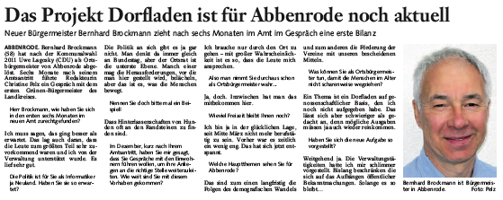 Bericht der Wolfenb&uuml;tteler Zeitung vom 2. Mai 2012