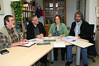  v.l. Klaus Thiele (Gr&uuml;ne), J&uuml;rgen Kumlehn (Erinnerer), Martina Staats (Arbeitskreis Andere Geschichte e.v.) und Diethelm Krause-Hotopp