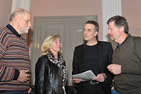 Heiko Judith, Petra Riedel, Stefan Wenzel und Michael Fuder im Gespr&auml;ch