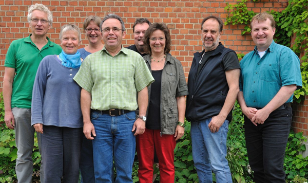 Helmut Delle (2. von rechts) diskutierte mit den Sickter Gr&uuml;nen &uuml;ber die kommunalpolitischen Herausforderungen der Zukunft