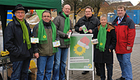 Infostand der Sickter Gr&uuml;nen