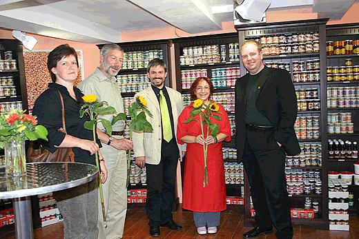 Gr&uuml;ner B&uuml;rgermeister besucht Senfladen