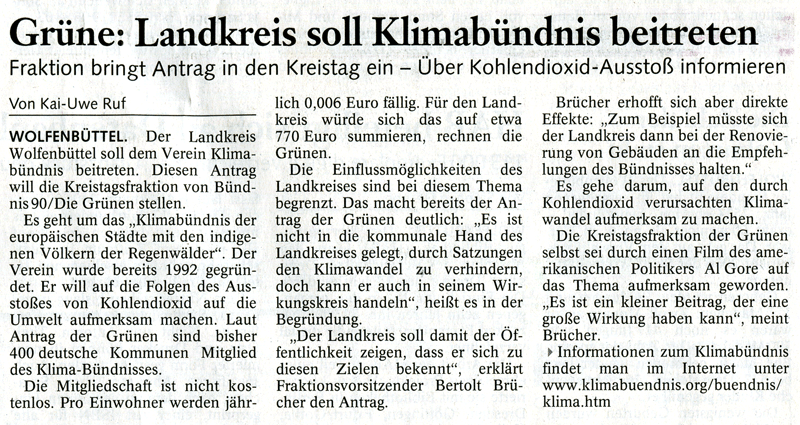 Bericht der BZ vom 8. Januar 2007