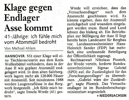 Presseartikel der BZ vom 2007-02-21