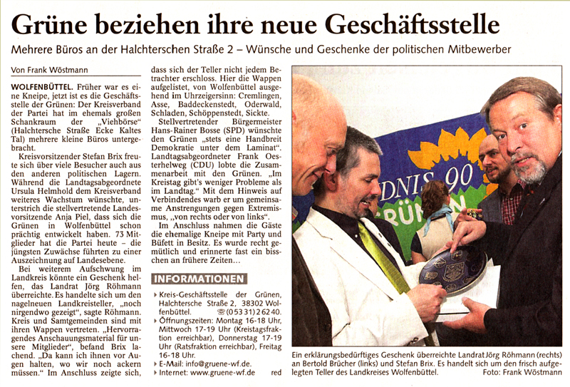 Bericht der Braunschweiger Zeitung vom 05.10.2007