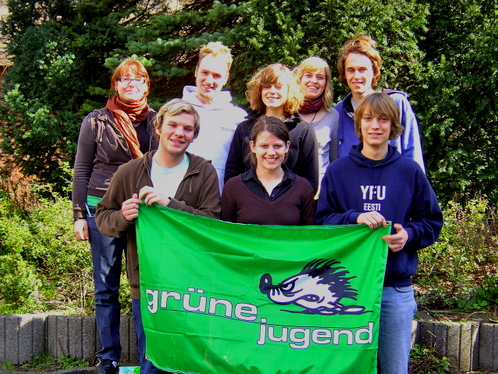 April 2008: Neu gew&auml;hlter Landesvorstand der GR&Uuml;NEN JUGEND Niedersachsen