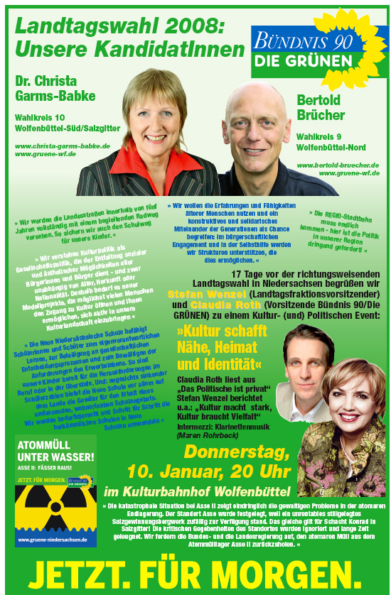 Anzeige im Schaufenster vom 6. Januar 2008