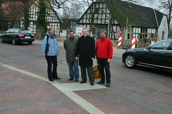 Ratsfraktion der Gr&uuml;nen mit Bohmter B&uuml;rgermeister Klaus Goedejohann