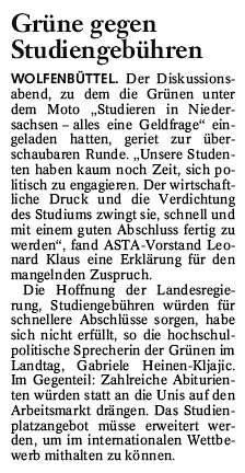 Bericht der BZ vom 14.12.2007