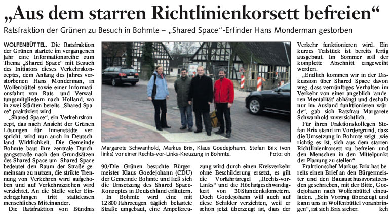 Bericht der BZ, Wolfenb&uuml;ttel vom 11.02.2008