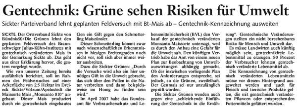 Bericht der BZ vom 16.02.2008