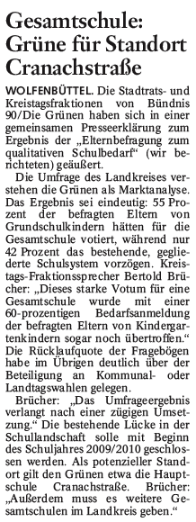 Bericht der BZ vom 24. September 2008