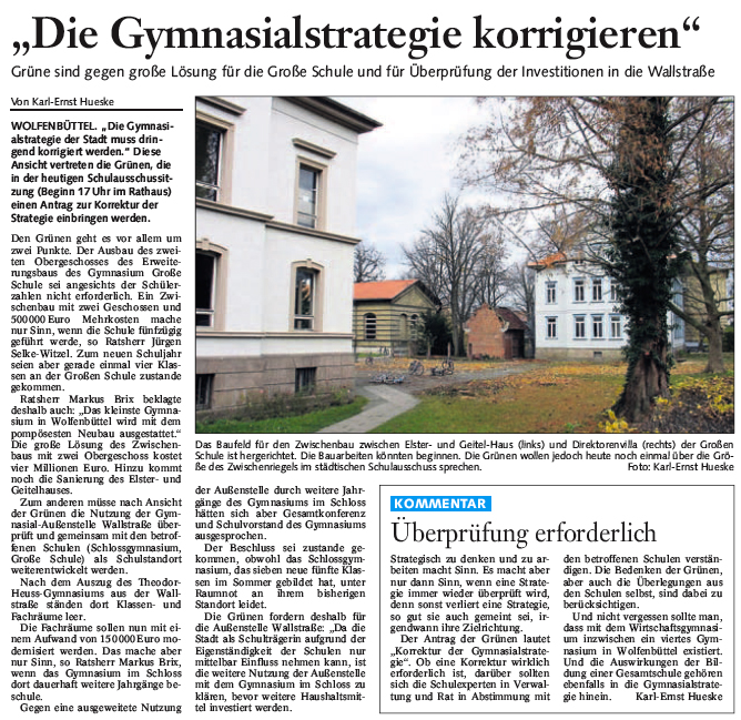 Bericht der BZ vom 11.11.2008