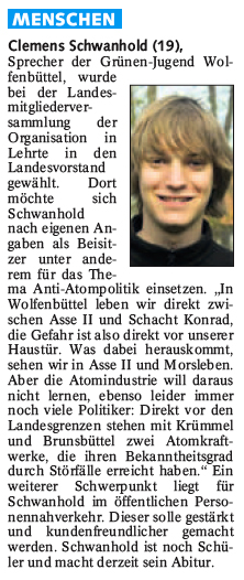 Bericht der BZ vom 2. Mai 2008