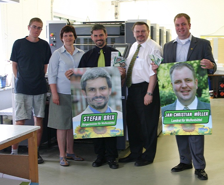 Gr&uuml;ne lassen Wahlkampfmaterial in Wolfenb&uuml;ttel drucken