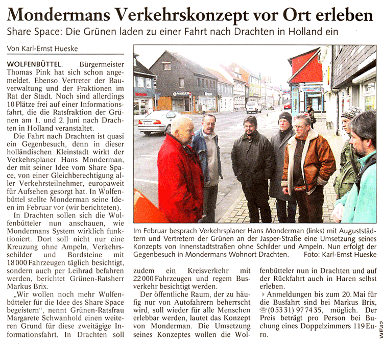 Berichterstattung der BZ vom 10.5.2007